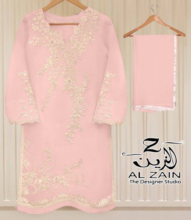 Al Zain 272704 Georgette Fancy Casual Wear Ready Made Suit Collection